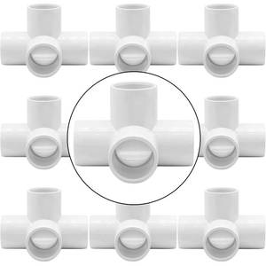 lot 17215 image: YSIL 12 PVC 4-Way Elbow Fitting 10 Pack Schedule 40