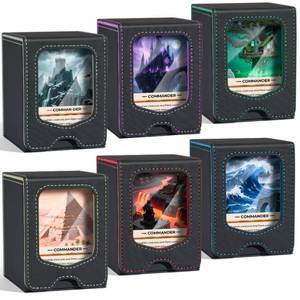 lot 17262 image: Fabmaker 6 Pack Deck Box MTG Commander