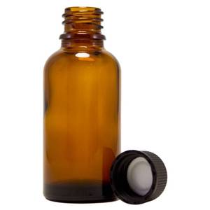 lot 18262 image: GreenHealth Amber Glass Bottles 1oz Pack of 4