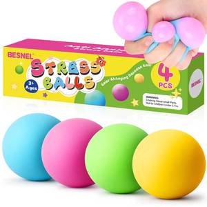 lot 18275 image: BESNEL Stress Balls 4 Pack Color Changing Squeeze Toys