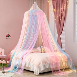 lot 18284 image: Nattey Rainbow Bed Canopy with LED Lights