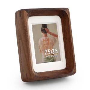 lot 18289 image: Zelvix Wooden Picture Frame 2.5x3.5 Walnut
