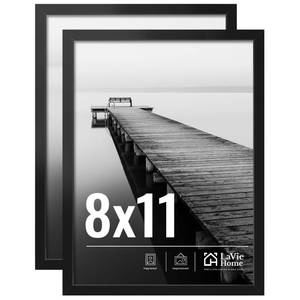 lot 18309 image: LaVie Home 8x11 Picture Frame 2-Pack Black