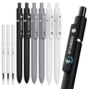 lot 18318 image: Stageek GX3 Black Gel Pens, 6-Pack with 3 Refills