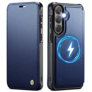 lot 18321 image: PlusnapX Galaxy S25 Slim Wallet Case Magsafe Deep Blue