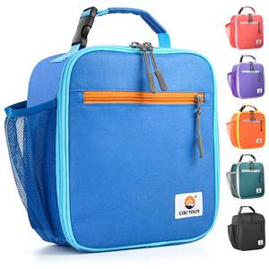 lot 18322 image: CaCTOUR Insulated Lunch Box, Blue, 7.9 x 3.9 x 9.5