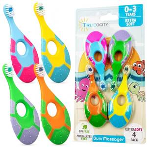 lot 18339 image: Trueocity Baby Toothbrush 4-Pack, 12 Months