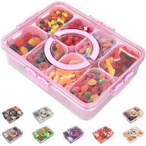 lot 18359 image: KEYVOZ Snackle Box Container with Lid Large Pink