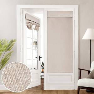 lot 18369 image: HOMEIDEAS 100% Blackout Linen Door Curtains 26x68