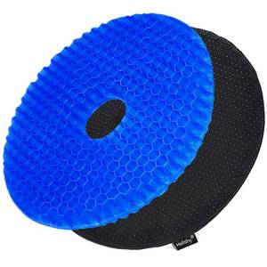 lot 18373 image: Helishy Gel Donut Seat Cushion With Cooling Honeycomb