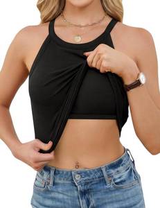 lot 18418 image: Unsenthy Halter Tank Top with Built-in Bra Padded - SIZE XL