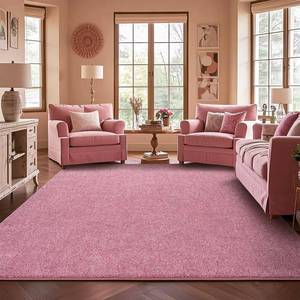 lot 19153 image: 4x6 Memory Foam Area Rug, Pink and White