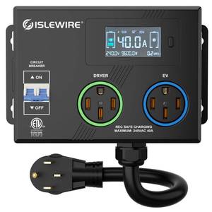 lot 19156 image: islewire Smart NEMA 14-50 Socket Splitter 240V 40A  Retail $259.99