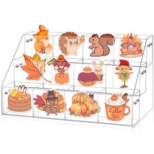 lot 19159 image: Yuntau 3-Tier Clear Acrylic Sticker Display Stand