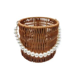 lot 19194 image: Nudaoz Handwoven Rattan Flower Girl Basket