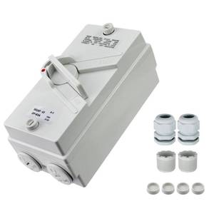 lot 20215 image: Antrader IP66 Waterproof Enclosed Motor Disconnect Switch 63A