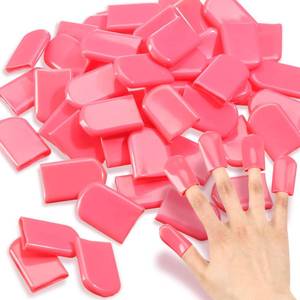 lot 20242 image: Loopeer Nail Protector Covers for Tanning Bed, 50 Pcs, Pink
