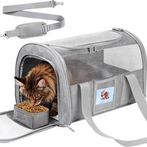 lot 20272 image: KTSOLRA Soft Pet Carrier Backpack TSA Approved 16 lbs