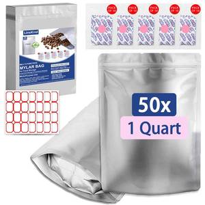 lot 20291 image: LinsKind Mylar Bags with Oxygen Absorbers, 1 Gallon 30Pcs