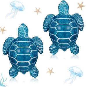 lot 20330 image: Wonderjune Sea Turtle Ceramic Toilet Bolt Caps, 2-Pack