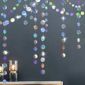 lot 20339 image: Cheerland Iridescent Circle Garlands 52 ft.