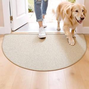 lot 20353 image: INSULLER Half Circle Door Mat 30 x 17 Khaki