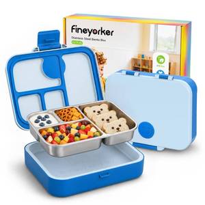 lot 20365 image: Fineyorker Kids Stainless Steel Bento Lunch Box