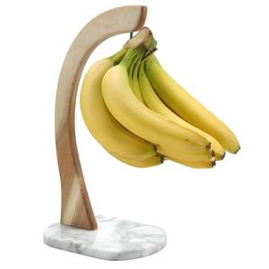 lot 20368 image: Everous Banana Hanger with Marble Base and Wood Stand
