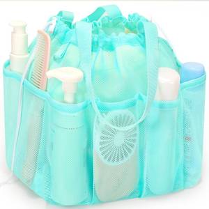 lot 20371 image: Famichan Mesh Shower Caddy Portable Blue Large