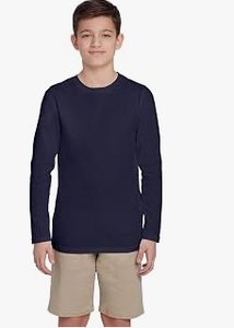 lot 18409 image: H&ampM Navy Ribbed Crew Neck Long Sleeve Shirt Size S (6-7)&nbsp