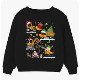 lot 18411 image: Kids Colorful Construction Vehicle Print Shirt&nbsp