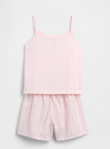 lot 18413 image: Kids Pink Anchor Print Shorts w Cami Top 2-Piece Set - Stock image may not match actual product images - SIZE 12