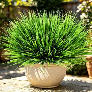 lot 1408 image: TrueGlo Artificial Monkey Grass Stems 12-Bundle UV Resistant
