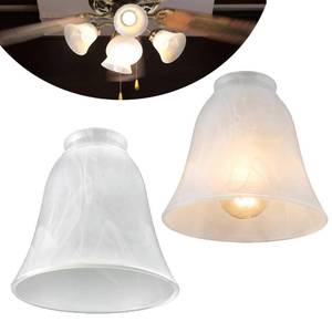 lot 1417 image: Dunkive Ceiling Fan Light Cover 2-18 Alabaster (2-Pack)