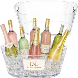 lot 1435 image: Lifewit 13L Plastic Ice Bucket, 2-Pack
