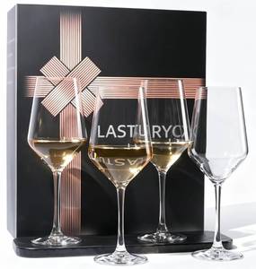 lot 1448 image: LASTURYCX Crystal White Wine Glasses Set of 4, 14oz