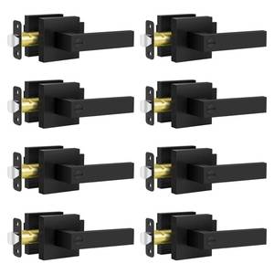 lot 1450 image: Camtek Interior Door Lever Handle Set, Privacy Lock, 8 Pack