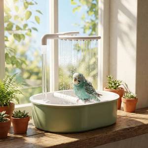 lot 1470 image: Electric Bird Bath USB Circulating Water Fountain