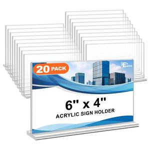 lot 1501 image: EHWINE Acrylic Sign Holder 4 x 6 20 Pack
