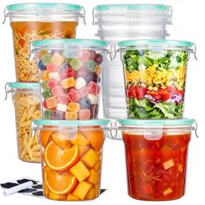 lot 1509 image: Vtopmart 6 Pack 24oz Soup Containers with Airtight Lids, Deli Containers for Take-Out, Plastic Food Freezer Storage Containers for Meal Prep, Salad, Fruit, Lunch, MicrowaveDishwasherFreezer Safe