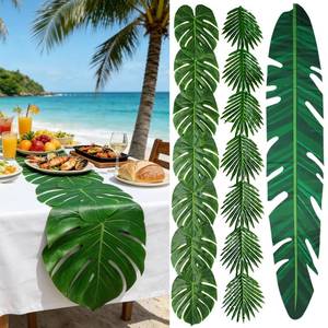 lot 2007 image: Artificial Palm Leaves Table Runner 72in