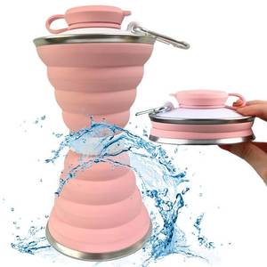 lot 2043 image: SEMETOR Collapsible Water Bottle 17 oz Silicone