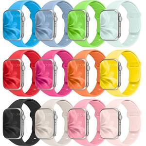 lot 2061 image: 12-Pack Silicone Sport Bands Apple Watch