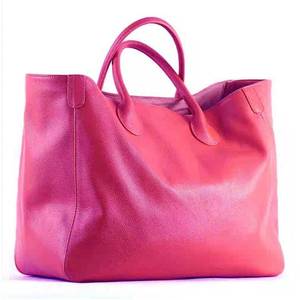 lot 2076 image: Rhymad Large Pink Leather Tote Bag