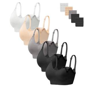 lot 2354 image: HBselect Womens Maternity Nursing Bras 5 Pack L