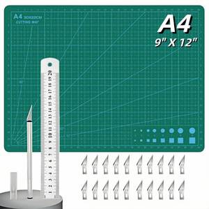 lot 2382 image: A4 Self-Healing Cutting Mat with Craft Knife Kit