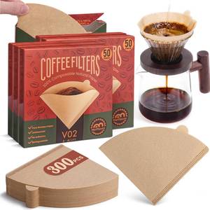 lot 2393 image: Metflavor #2 Unbleached V60 Coffee Filters 300-Piece