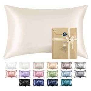 lot 2448 image: Bedsure Satin Pillowcase with Zipper, 2 Pack Standard