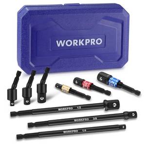lot 2464 image: WORKPRO Impact Grade Socket Adapter Set, 9PC