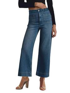 lot 2466 image: KUNMI Womens Wide Leg Jeans High Waisted Size 16